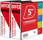 Extra-Large 3-Ring Binder | Heavy-Duty 5-Inch D-Ring Office Organizer | Crystal by RingBinder