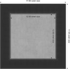 Amanti Art Black Framed Magnetic Board 17x17 X-Small Vision Board - Image 4