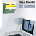 EASEPRES 3 Pocket Mesh Hanging Wall File Organizer, Wall Mounted Mail Paper - Image 5