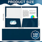 Yeaqee 100 Pack 2 Pockets Glossy Laminated Paper Folder First Day of School - Image 2