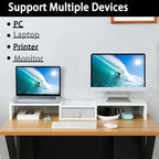 TEAMIX White Dual Monitor Stand Riser - Image 2