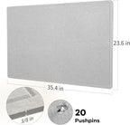 Bulletin Board, 36 x 24 Inches Felt Pin Board, Cork Alternative - Image 5