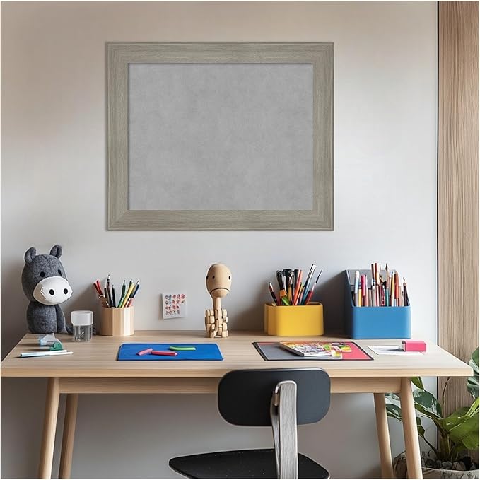 Amanti Art Grey Framed Magnetic Board 20x24 Small Vision Board - Image 5