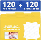 File Folder, HERKKA 120 Pack 1/3 Cut Tab File Folders, File Folders Great - Image 5
