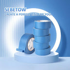 SEBETOW 10 Rolls Painters Tape 2 inch Bulk Painter Tape Blue Wide Roll - Image 3