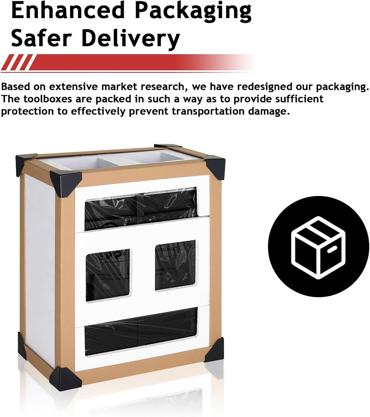 AirWire 5-Drawer Rolling Tool Chest Black