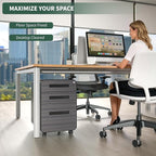 TEEALUBAN 3 Drawer Mobile File Cabinet - Image 4