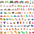 CLOCK KING 110pcs 3D Cute Kids Erasers, Random Desktop Pet Toys Gifts, by CLOCKKING