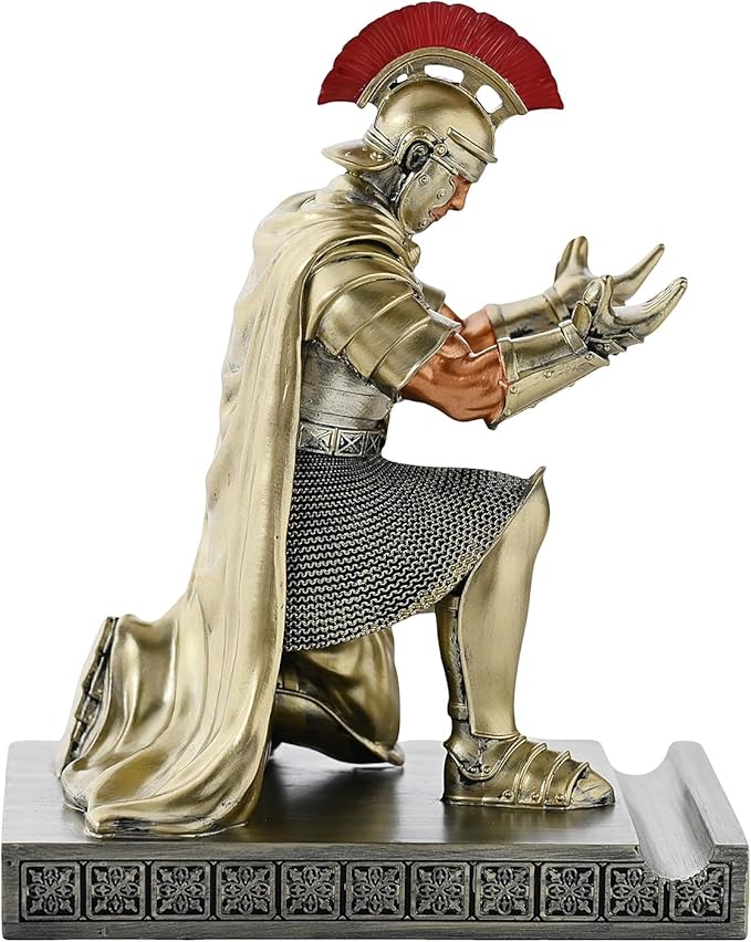 CYXStar Roman Praetorian Prefect Warrior Knight Pen Holder Desk Ornament Resin - Image 9