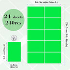 240 Pack Green Label Stickers, Large Name Labels - Image 2