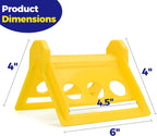 24 Pack Edge Corner Protector With Carrying Case for Flatbed Cargo Load Truck Shipping - 4'' x 6'' Winch Ratchet Straps Plastic Protectors Yellow