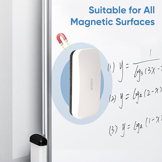 VUSIGN Magnetic Dry Erase White Board Eraser- 2 Pack, Glass Whiteboard Eraser - Image 3