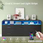 sedeta 6 drawers file cabinet with power strip showing dimensions