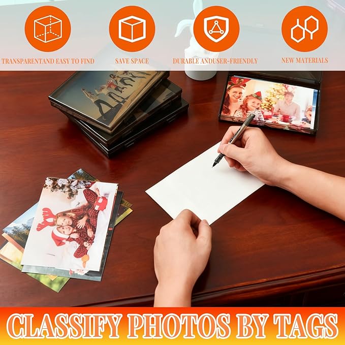 Photo Storage Box 5 x 7 Inches, 18 Inner Photo Cases - Image 5