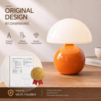 dawnwake mushroom lamp table lamp for bedroom-small desk showing dimensions