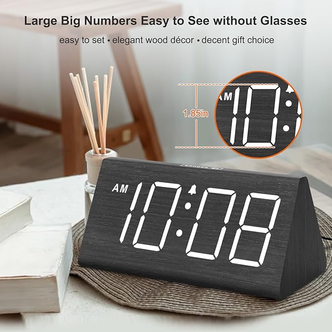 DreamSky Wooden Digital Alarm Clocks - Image 2