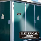 Electrical Room Door Sign for Business，Self-Adhesive Durable Modern Electrical - Image 5