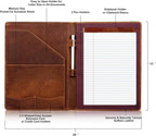 Jack&Chris Leather Portfolio, A4 Document Folder Legal Pad Padfolio, - Image 2