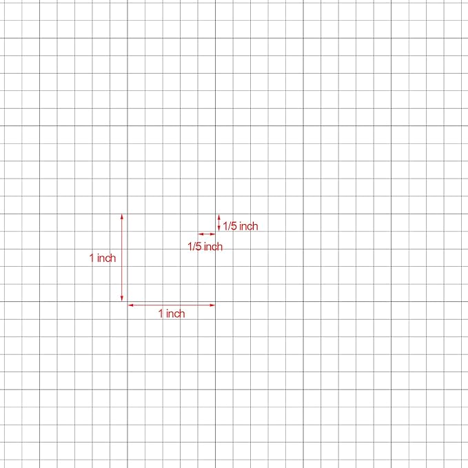 Fuyoooo 25 Sheet Graph Paper Pad 24" x 36" Large Graph 1" and 1/5" Ruled Grid - Image 3