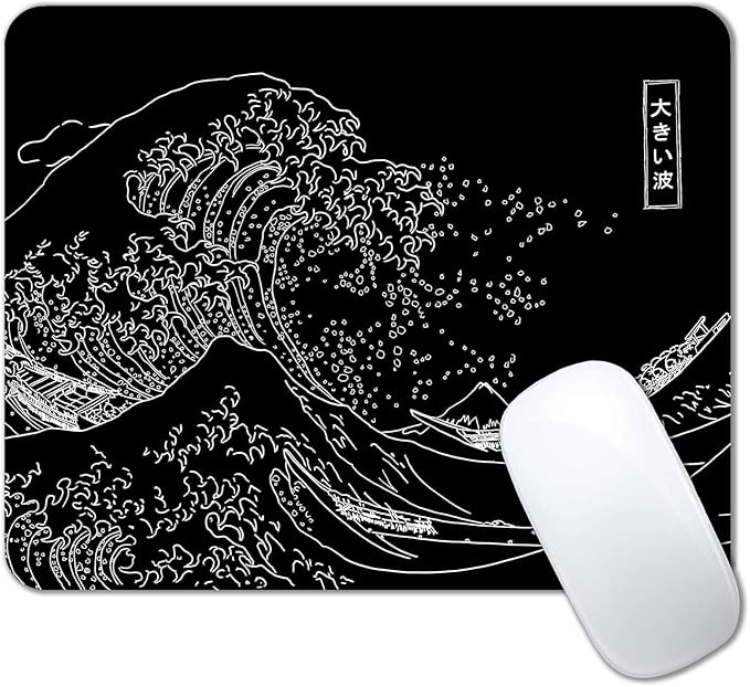 IMAYONDIA Japanese Great Wave Mouse Pad, Kanagawa Mousepad, Non-Slip Rubber by IMAYONDIA