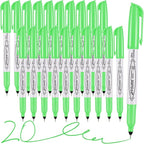Green Ultra Fine Point Permanent Markers, 20 Pack, 0.4 mm, Precision Extra Fine by Affisure
