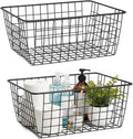 HDYOUDO Metal Black Large Wire Basket Food Storage Organizer, pantry organizers