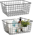 HDYOUDO Metal Black Large Wire Basket Food Storage Organizer, pantry organizers by HDYOUDO
