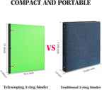 INFUN Telescoping 3 Ring Binder, Portable Plastic 0.75 inch 3 Ring Binder - Image 3