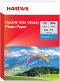 HARtwii 110 Sheets Thick Double Side Glossy Photo Paper 8.5x11 Inches 69lbs by HARTWII