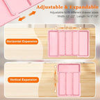 Spaclear Large Utensil Drawer Organizer Expandable Silverware Organizer - Image 5