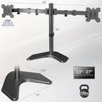 vivo stand-v002f dual led lcd monitor free-standing desk, close-up detail
