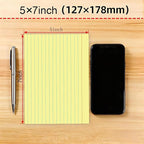 JINMIKEJI Yellow Ruled Index Cards 5x7 Inch - Image 2