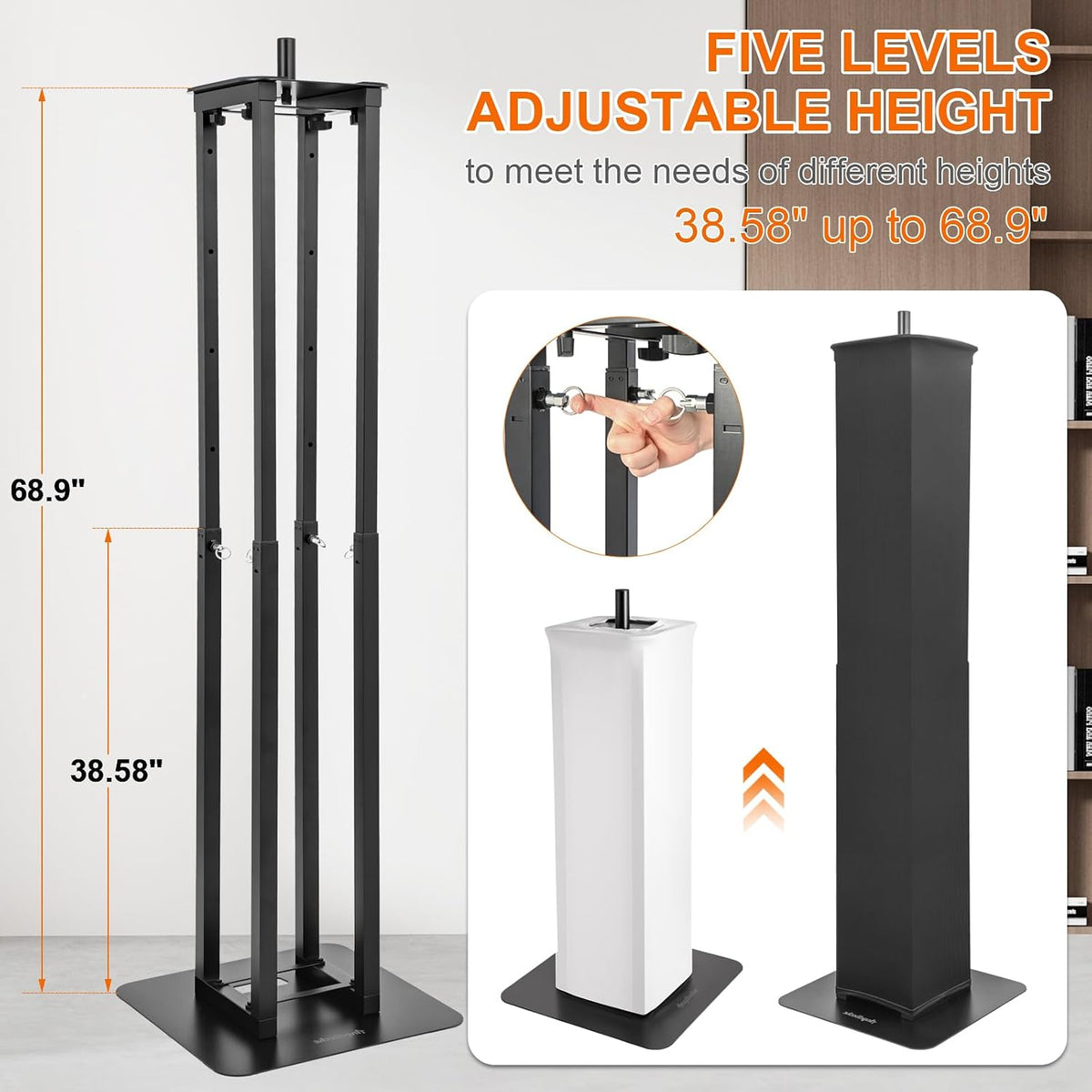 Adjustable Moving Head Light Totem Stands. Totem Light Stand, Adjustable 38.5...