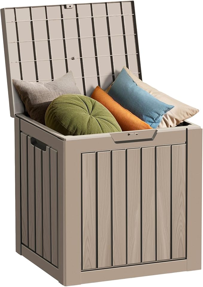 Decksplore 35 Gallon Outdoor Storage Box Waterproof Lockable Resin Deck Box by Decksplore%E2%80%94BuiltforOutdoor