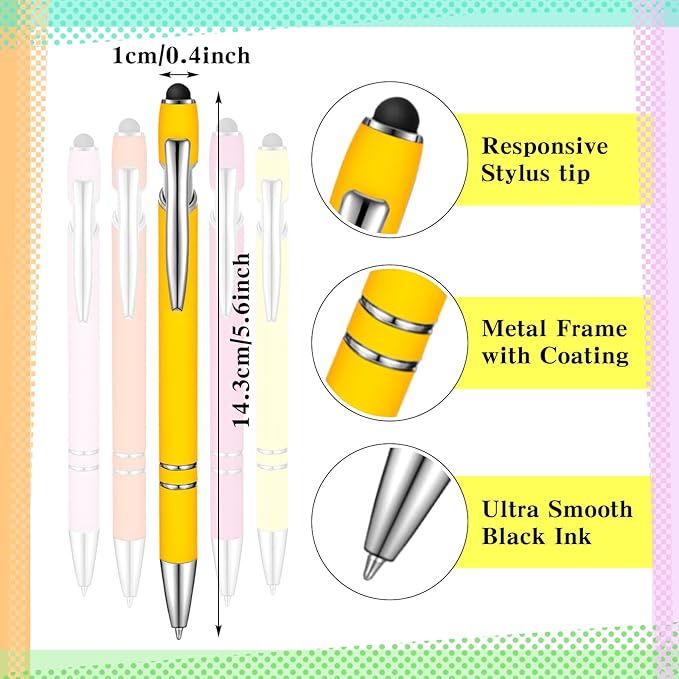 Zonon 38 Pieces Rubberized Ballpoint Pen - Image 4