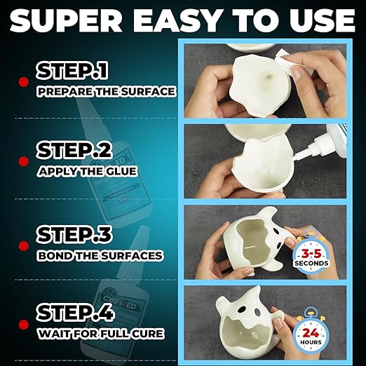 Thin Super Glue 113.6 Gram, All Purpose Clear Liquid CA Glue Repair Wood - Image 7