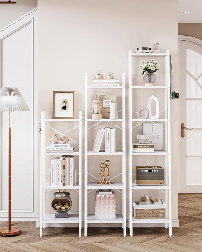 Hzuaneri Ladder Shelf, Bookshelf Bookcase, Freestanding Corner Storage Shelve - Image 6