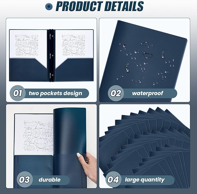 Lincia 100 Pcs Plastic Folders - Image 3
