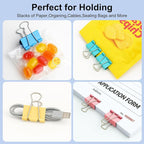 Colored Binder Clips, Medium Binder Clip 1.25 Inch - Image 5