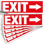 iSYFIX Exit Signs Stickers 6 Pack 12x4 Inch by iSYFIXPREMIUMSIGNS