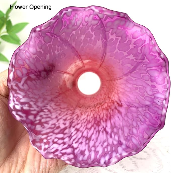 Bieye LS66 Lily Flower Blown Glass Lampshade - Image 4
