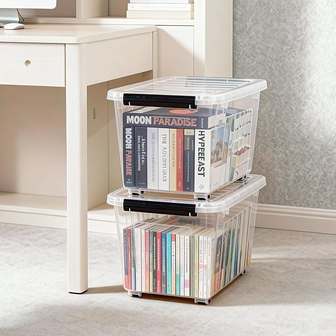 Citylife 54 QT Clear Plastic Storage Bins - Image 6