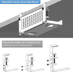 AEONS Universal Under Desk Cable Management Tray-Clamp Mount Hinged Swing - Image 4
