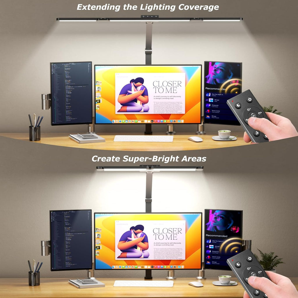 airlonv led desk lamp with clamp, architect desk, side view