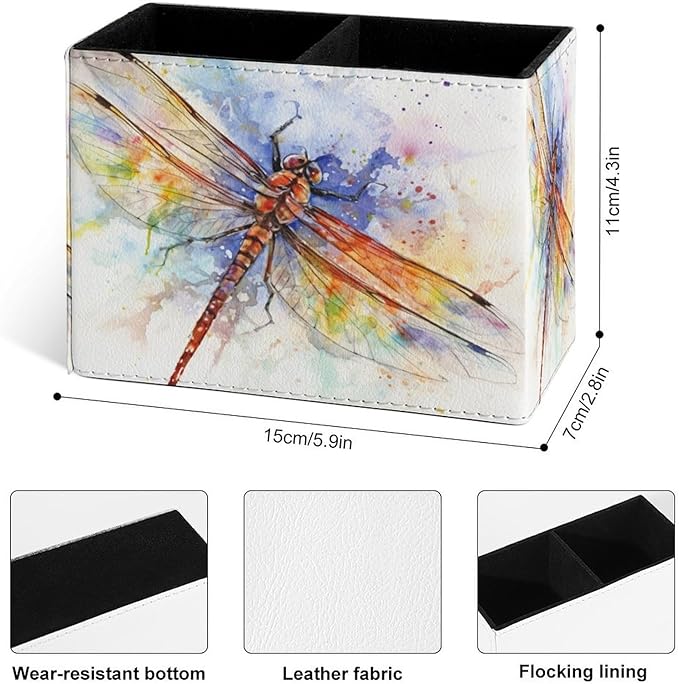 Famame Vintage Splash Dragonfly Pencil Holder - Image 3