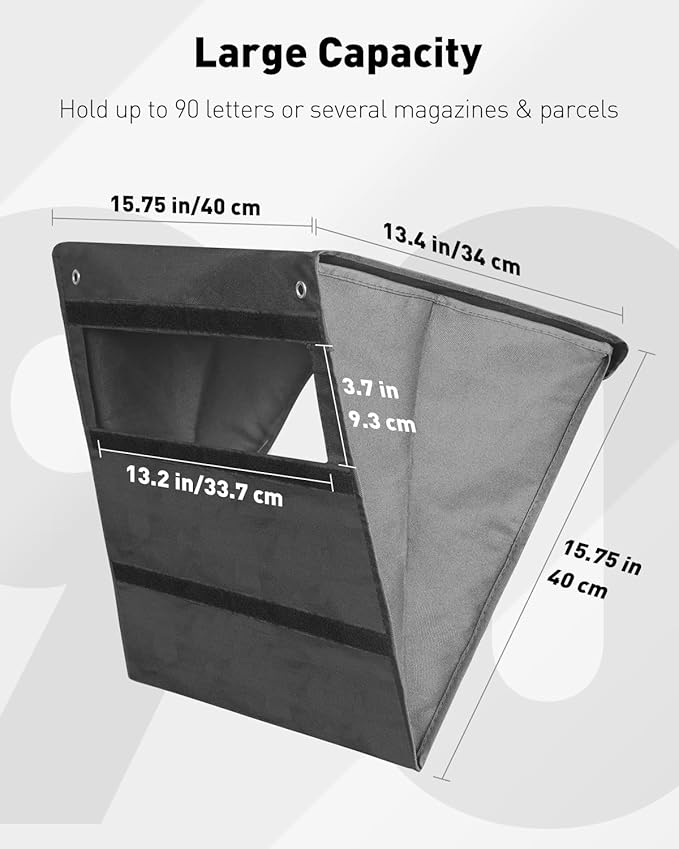 Uniclife Mail Slot Catcher for Door, Large Capacity Letter Catcher Letterbox - Image 2