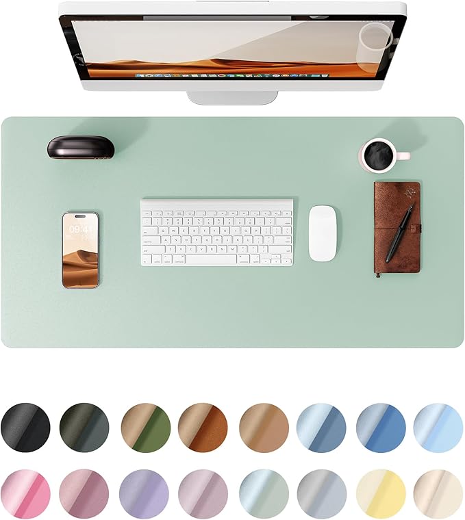 YSAGi Leather Desk Protector, Office Mat, Large Mouse Mat, Non-Slip PU Leather by YSAGi