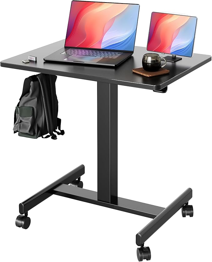 YDN Mobile Mobile Standing Desk, Adjustable Height Portable Laptop Desk by YDN