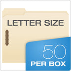Pendaflex Fastener File Folders,2 Fasteners,Pockets with Prongs,File Organizers for School,Home and Office,Letter Size,Manila,1/3 Cut Tabs,in Left,Right,Center Positions,50 Per Box (FM213),(Pack of 5)