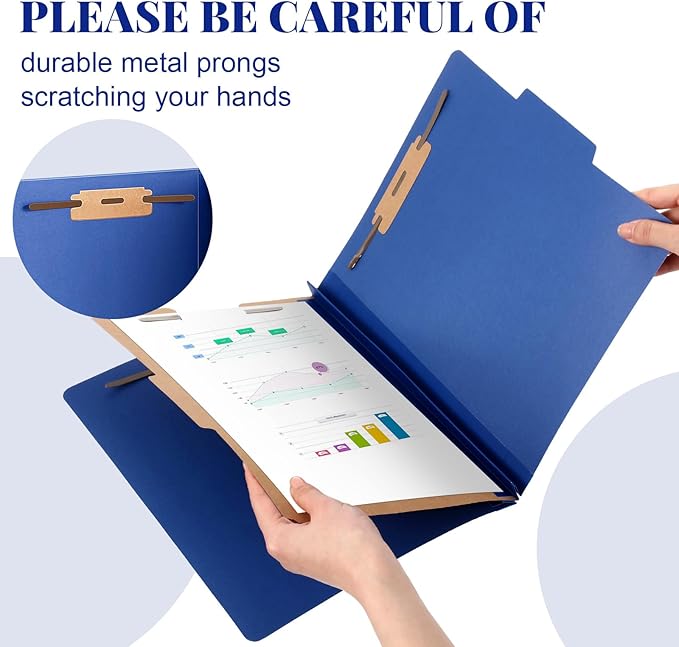 Skyygemm 24 Pcs Classification Folders Letter Size, 1 Divider Pressboard File - Image 4